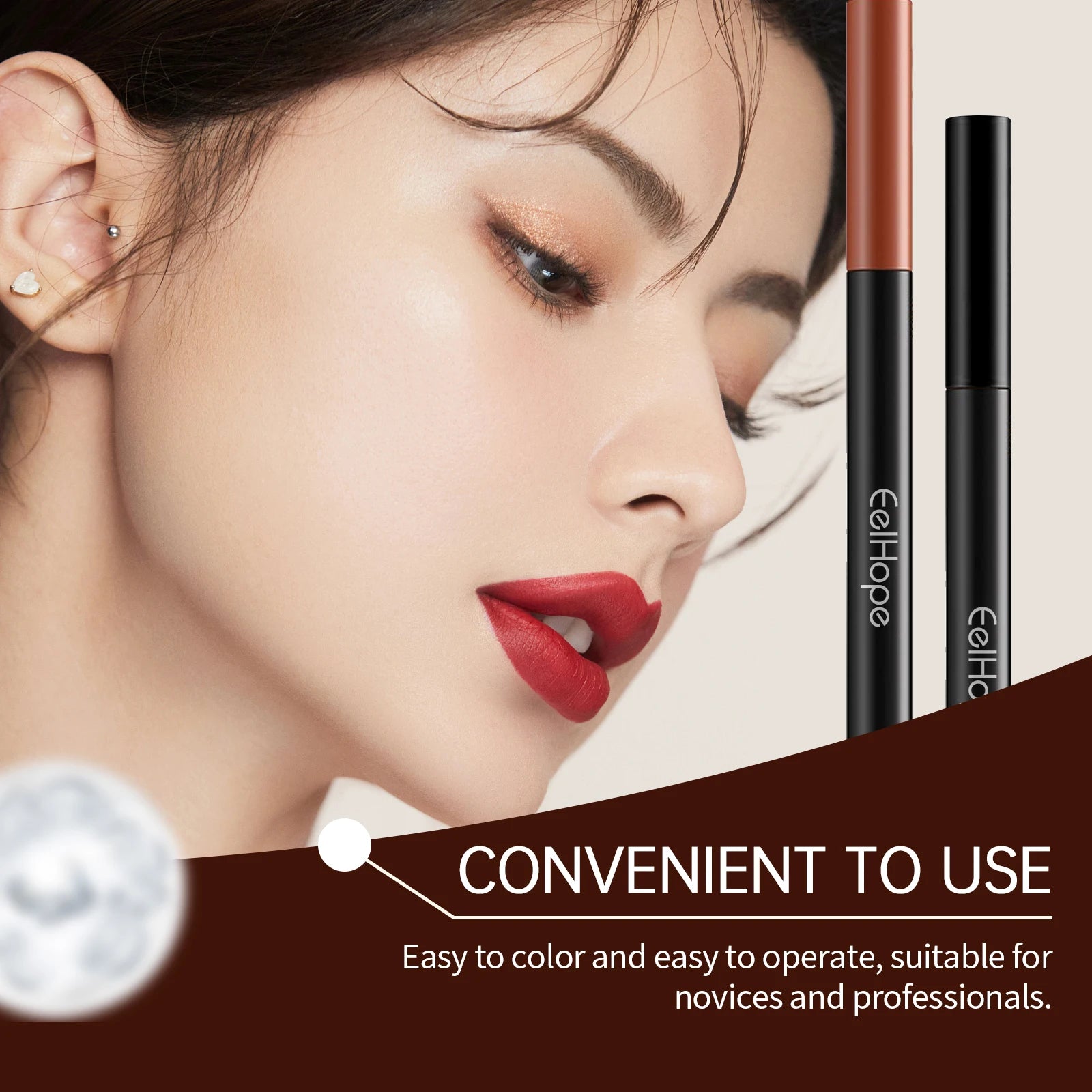 Eelhope 4-Pronged Eyebrow Pencil – Waterproof Micro Tip 3D Eyebrow Pencil Oasis Select