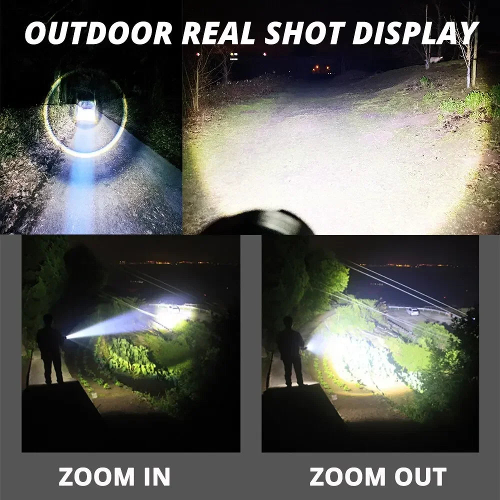 ESMARTER 30W LED Rechargeable Tactical Flashlight | 1500m Beam
