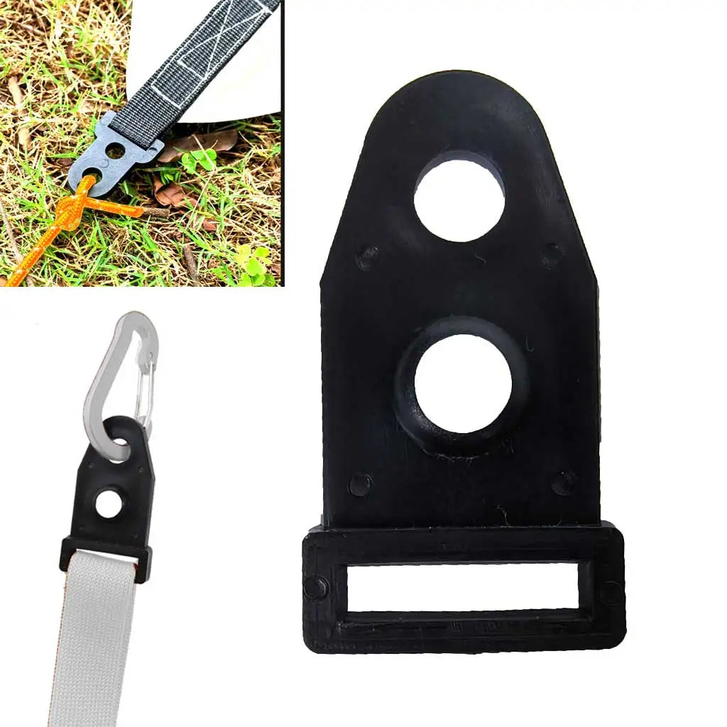 Camping Tent Legs Two Holes Ground Fixing Accessories Outdoor Camping Durable Tent Ground Fixed Clip Nail Pole Rod Feet Clamp Oasis Select
