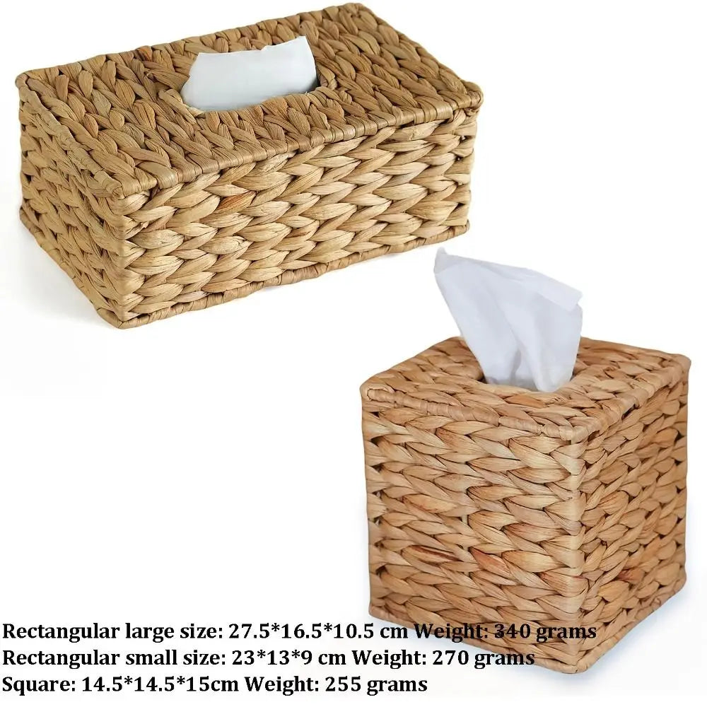Straw Woven Tissue Box Cover Natural Household Tissue Box Decorative Environmental Protection Dryer Sheets Holder Oasis Select