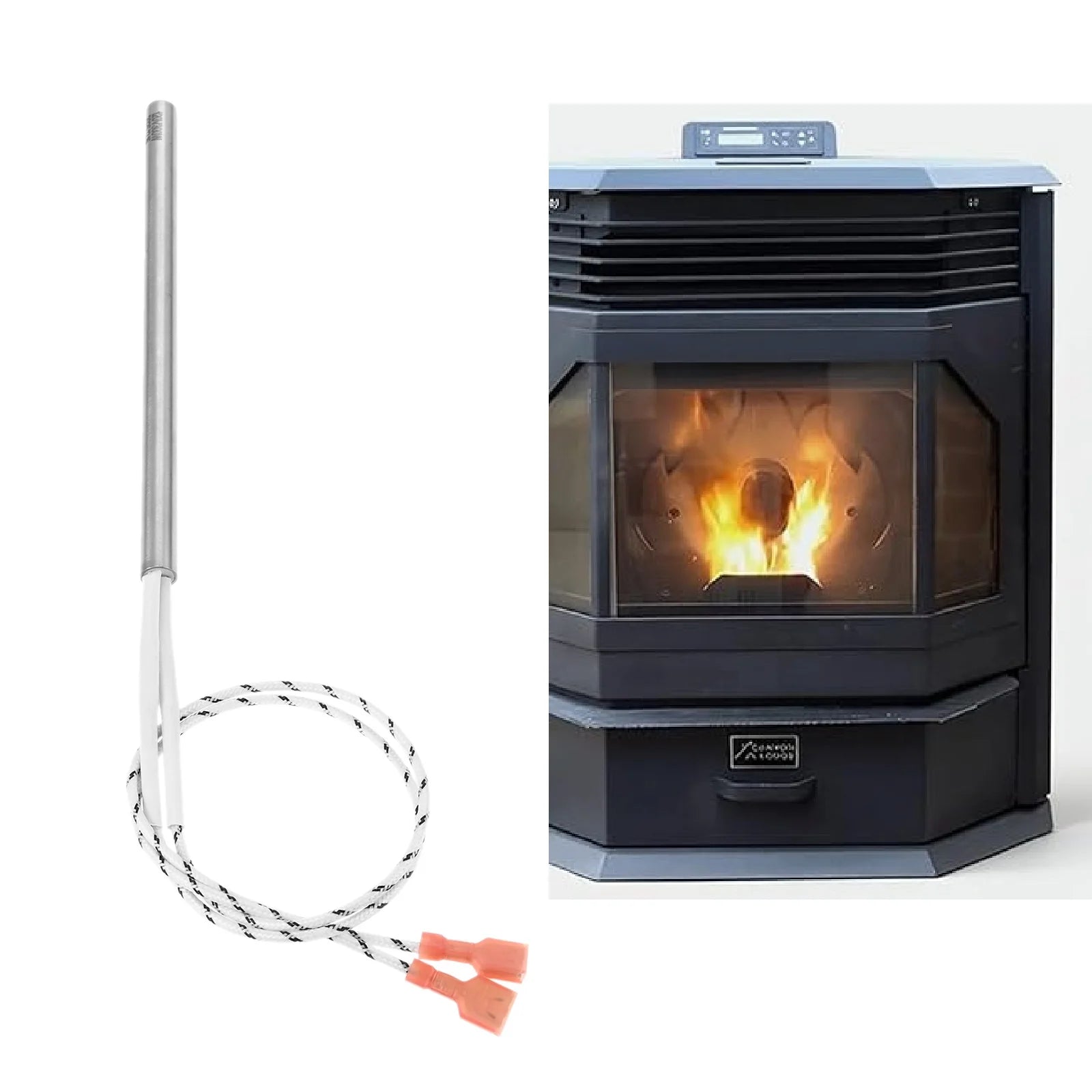 1Pc 66608-SPFL 6" Pellet Stove Igniter 120V 300W High Temp Resistance for Cleveland Ironworks Grand Teton Master Forge Stoves Oasis Select Default Title