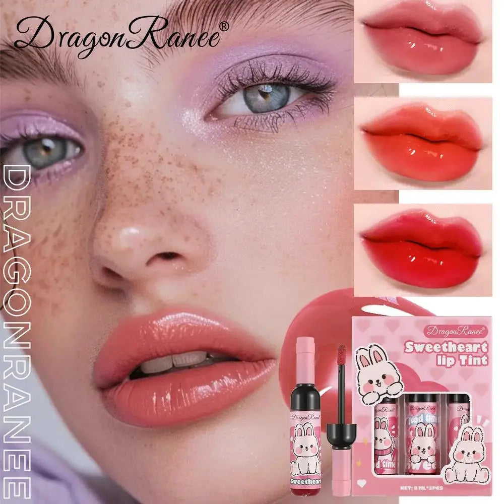 Dragon Ranee Wine Bottle Lip Gloss Set – Long-Lasting Lip Tint