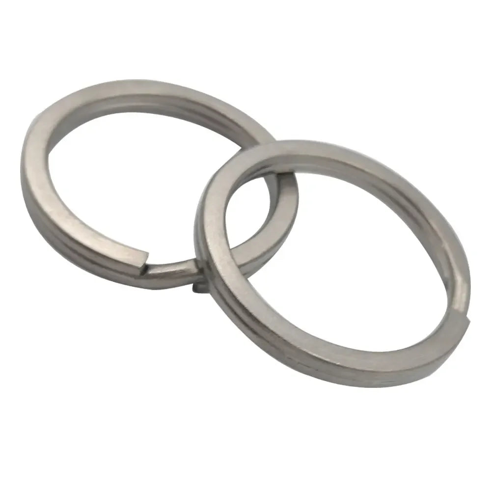 Scuba Diving Round Flat Titanium key ring keychain Diver Split Circle Clip Keyring Oasis Select Dia 32mm 4 Piece