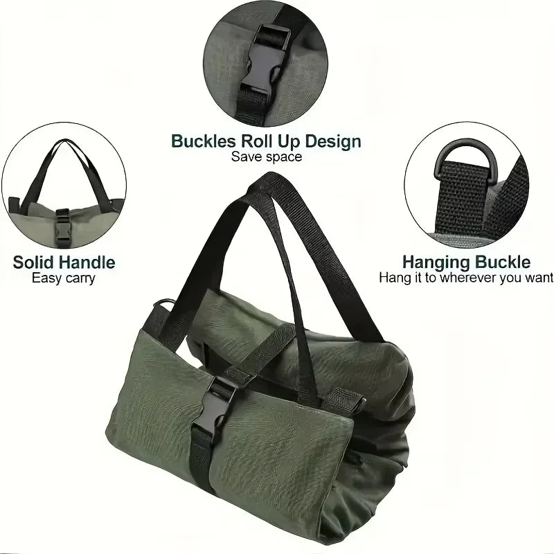 Tool Roll,Multi-Purpose Roll Up Tool Bag,Wrench Roll,Canvas Tool Organizer Bucket,Car First Aid Kit Wrap Roll Storage Case Oasis Select