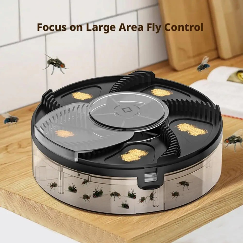 Automatic Fly Trap USB Electric Rotating Fly Trap Safety Indoor Outdoor Flytrap Quiet Removable Home Kitchen Garden Flytrap Oasis Select