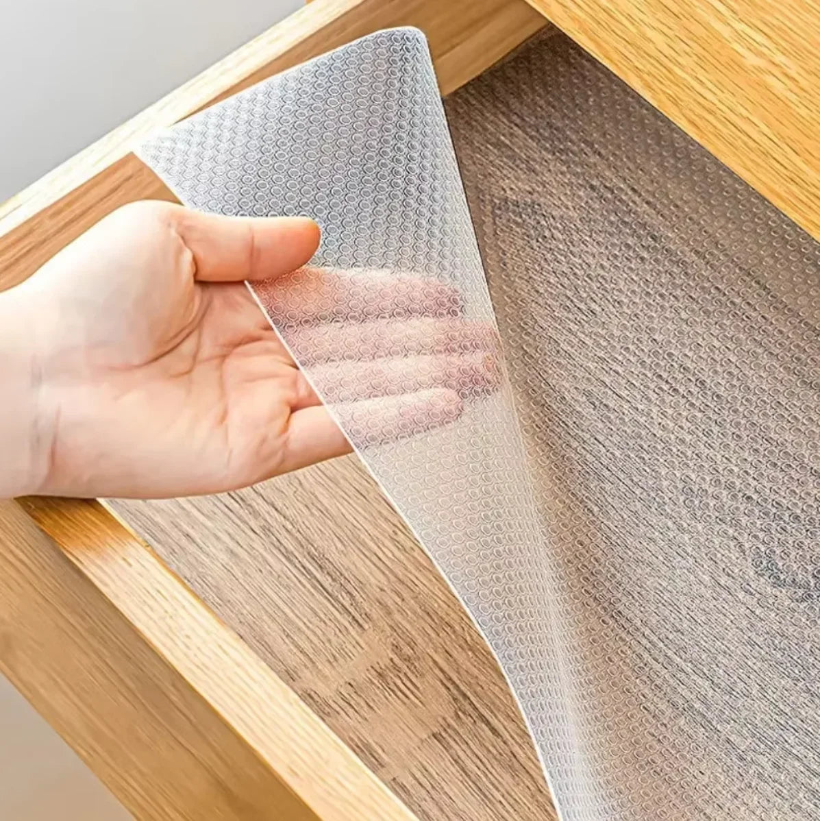 30/60cm 1.5/5M Drawer Mat Shelf Cover Liners Non Slip Waterproof Closet Placemat Table Pad Cabinet Oil-proof Liners Non-Adhesive Oasis Select