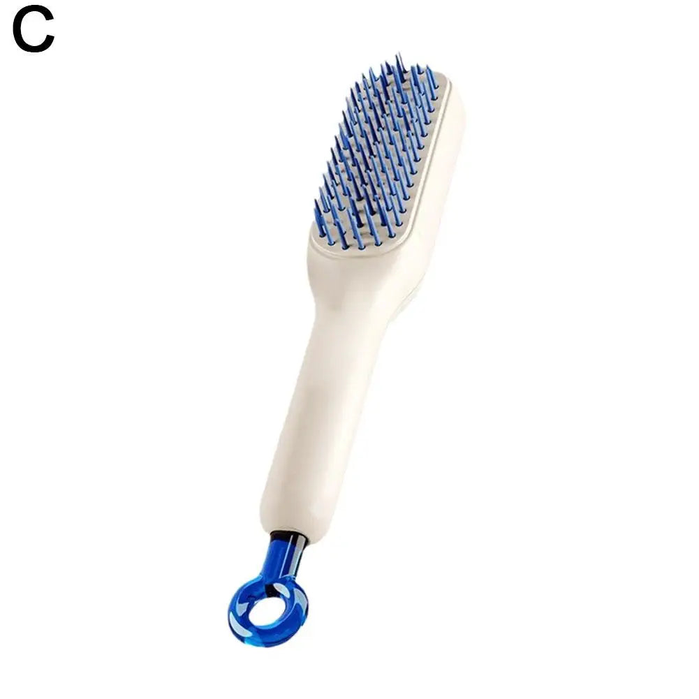 Magic Retractable Self-Cleaning Hair Comb – Anti-Static Massager Self-Cleaning Hair Comb Oasis Select WHITE