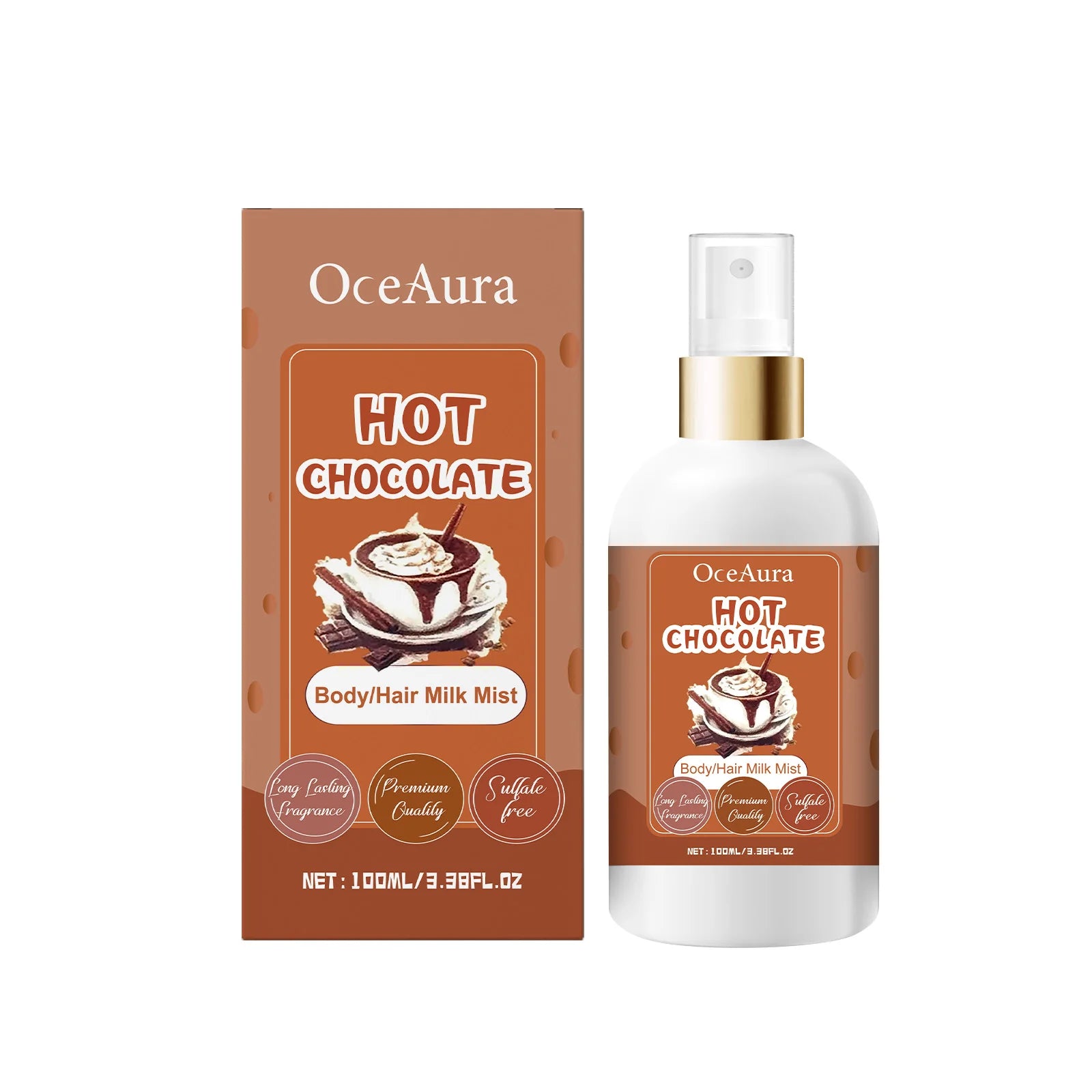 OceAura Body & Hair Mist – Moisturizing Firming Spray 100ml Body & Hair Mist Oasis Select Hot Chocolate