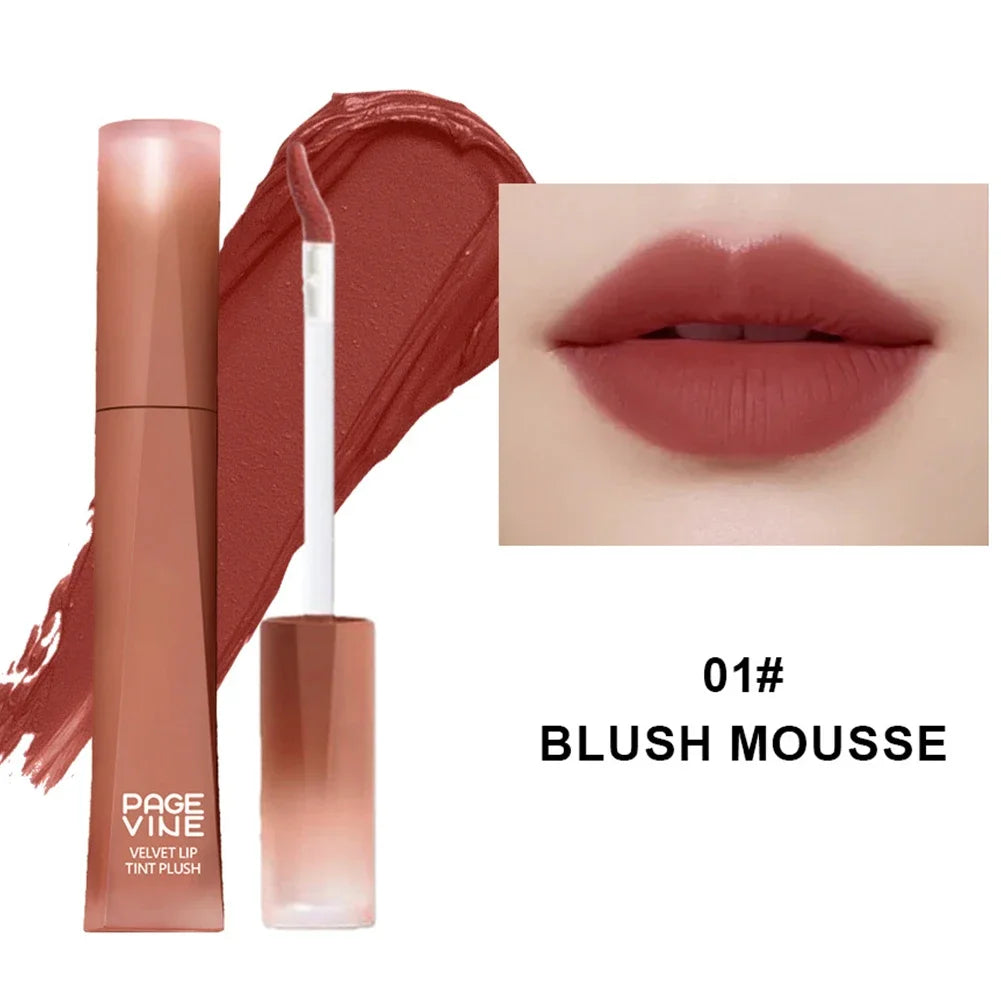 Velvet Matte Lip Mud Creamy Liquid Lipstick Smudge Proof Transfer Resistant Nude Red Brown Lip Gloss for Daily Makeup Oasis Select 01