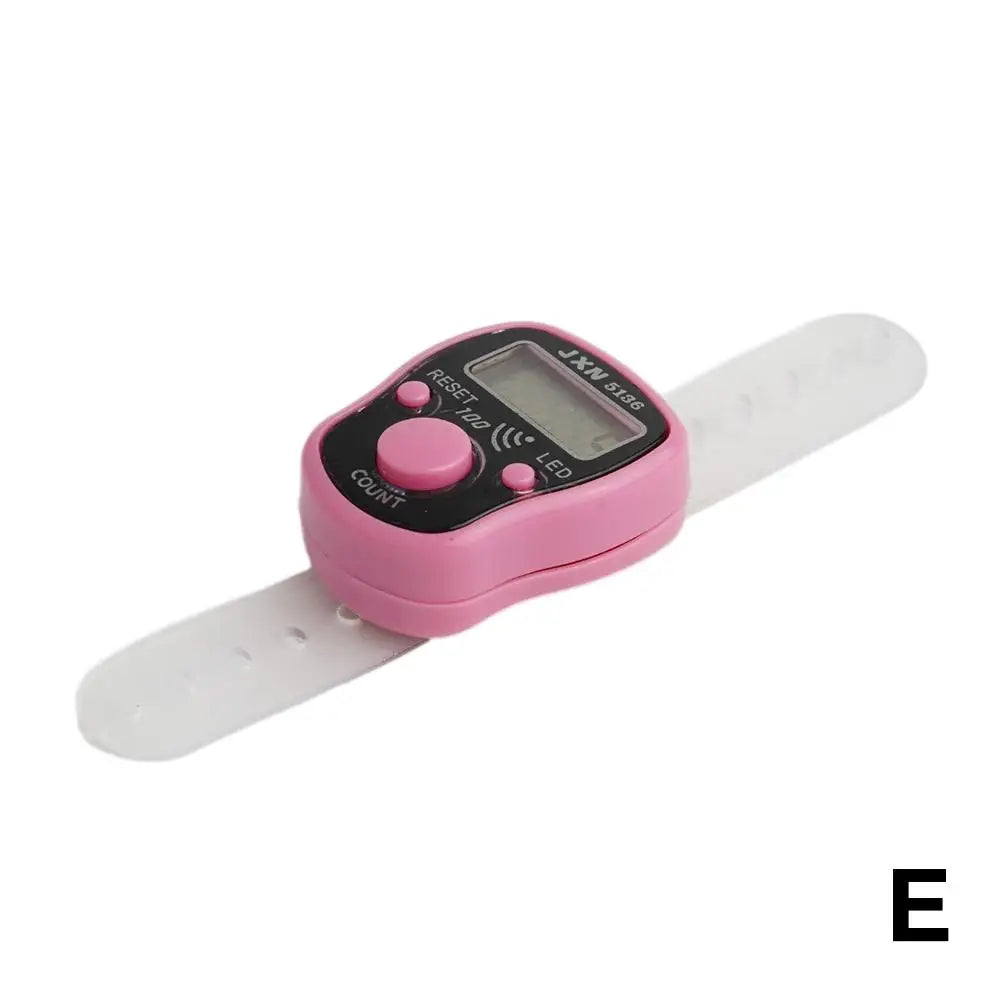Mini Point Marker and Row Finger Meter LCD Digit Tally Counter Finger Digital Bead Timer Hand Tally Counter Clicker Oasis Select E