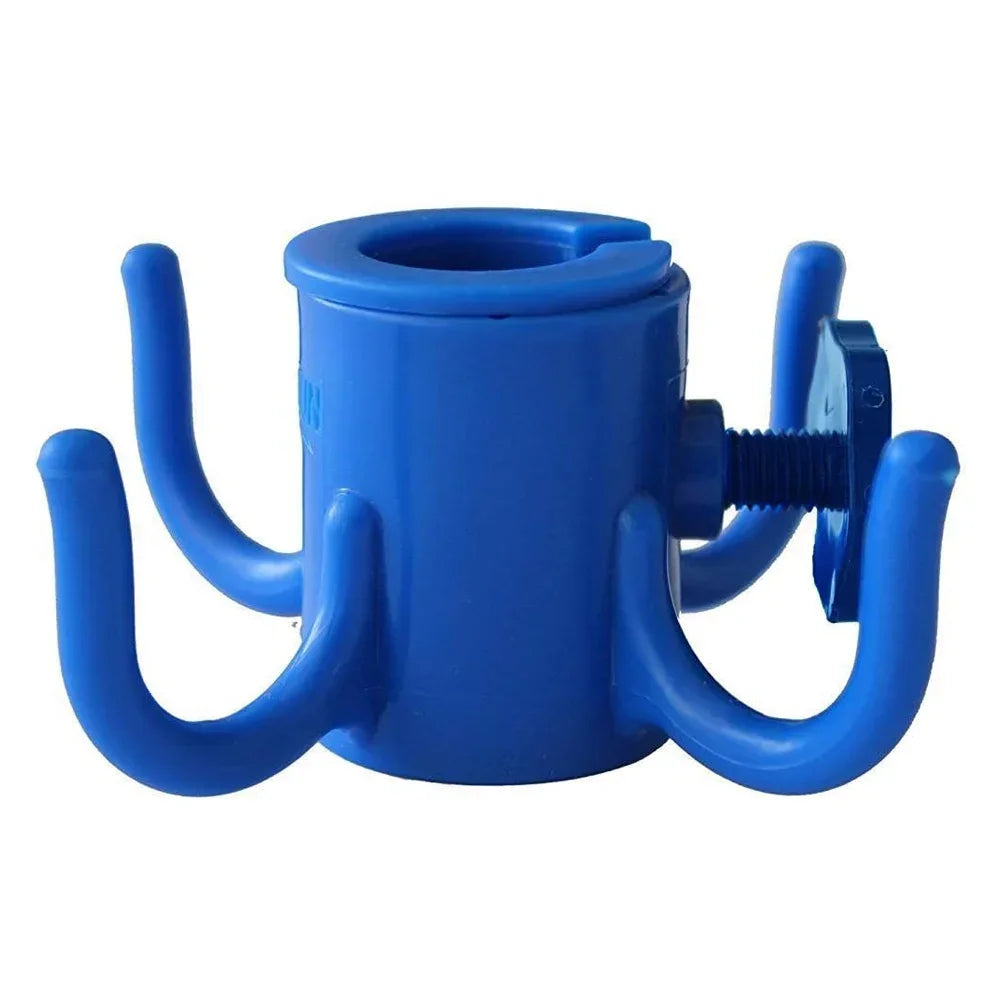 Beach Umbrella Hanging Hook, 4-prongs Plastic Umbrella Hook Hanging For Towels/Hats/Clothes/Camera/Sunglasses/Bags-Accessories Oasis Select Blue