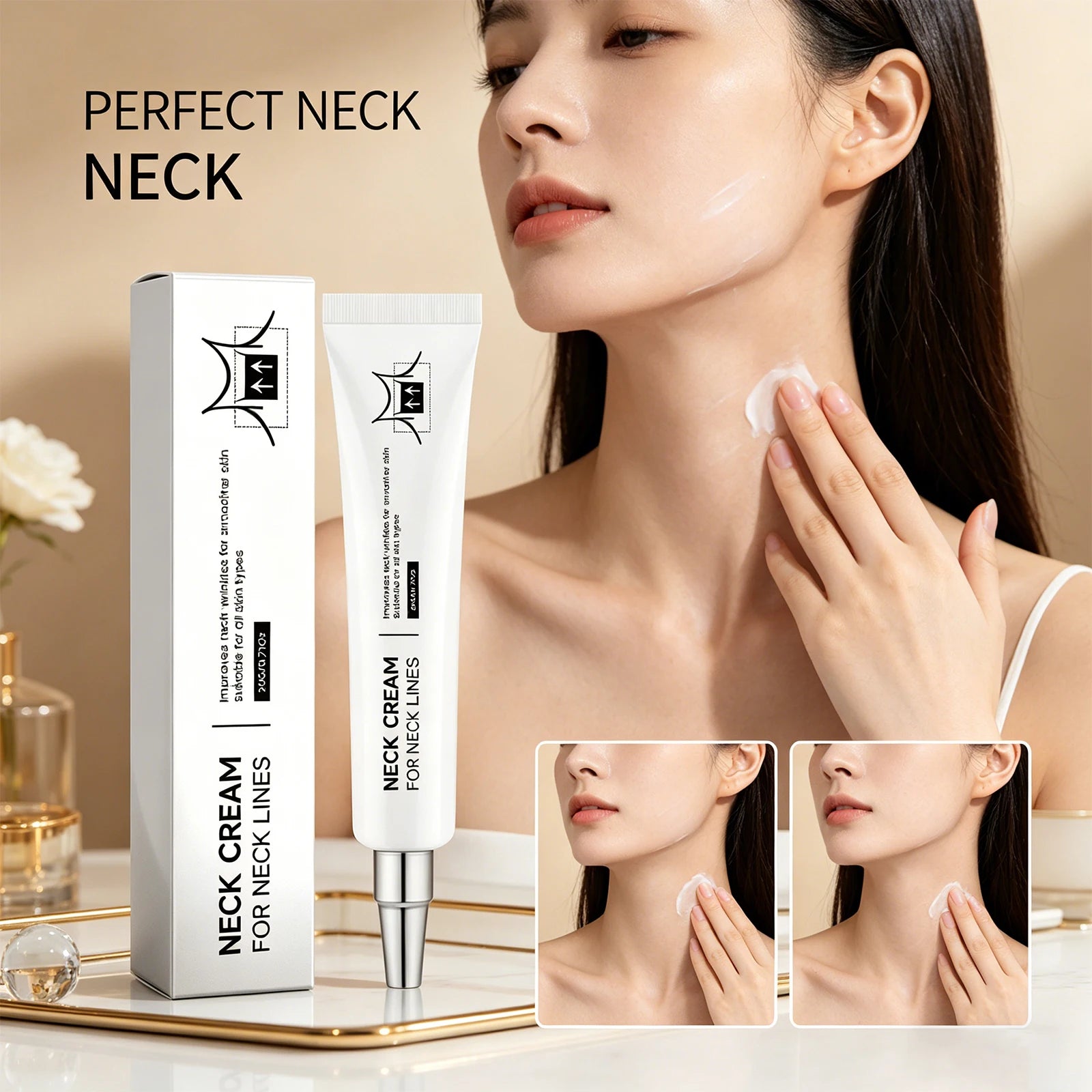 Neck Firming Cream Lifting Moisturizer Anti Aging Wrinkle Reduction Skin Tightening Lifting Hydrating Nourishing Lightweight Oasis Select