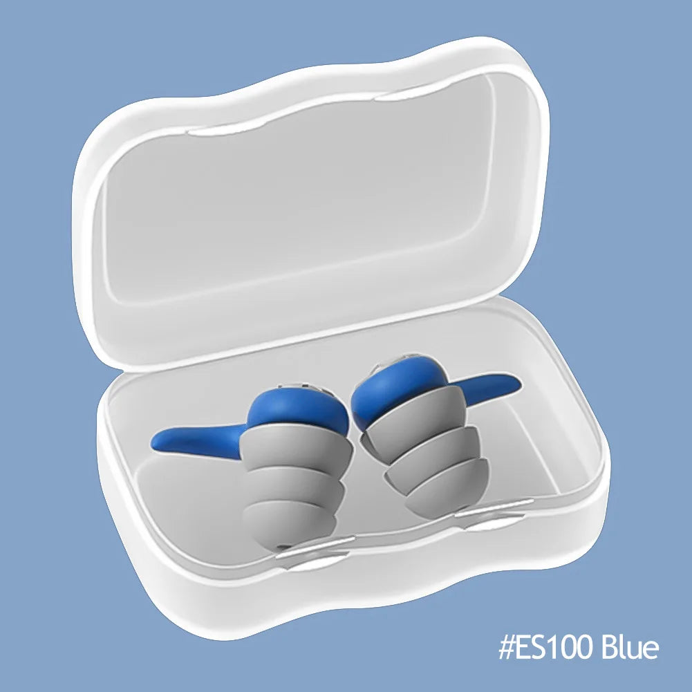 1Pair Sleeping Ear Plugs Noise Reduction Ear Protector Soft Nano Silica Gel Earplug Waterproof Tapones Para Dormir Earplugs Oasis Select Blue