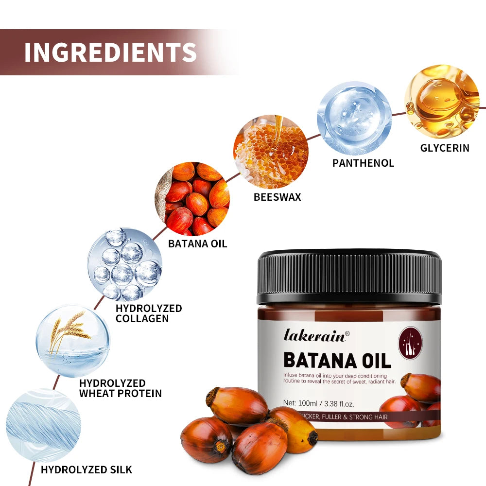 Batana Oil Unrefined Raw for Hair Growth Enhance Efficacy for Thicker Strength Moisturize the scalp Add moisture and nutrition Oasis Select