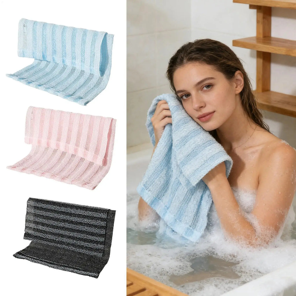 Exfoliating Towels Rubbing Washcloth Bath Towel for Back Towels Exfoliating Scrub Shower Sponge Body Bathroom Accessories Oasis Select