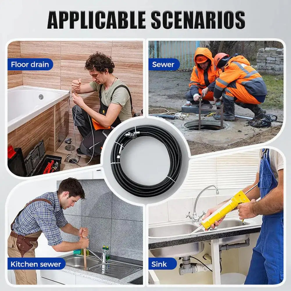 Electrical Drain Cleaner Dredging Sewer Special Tool Tool Solid Chain Dredging Spring Oil Stain Blocking Pipeline Dredging Tool Oasis Select
