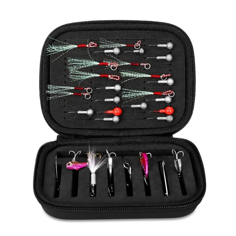 1pcs EVA Sequins Fishing Lure Storage Bag Portable Bait Pencil Lure Bag Fly Hook Case Fishing Tackle Organizer Accessory Oasis Select