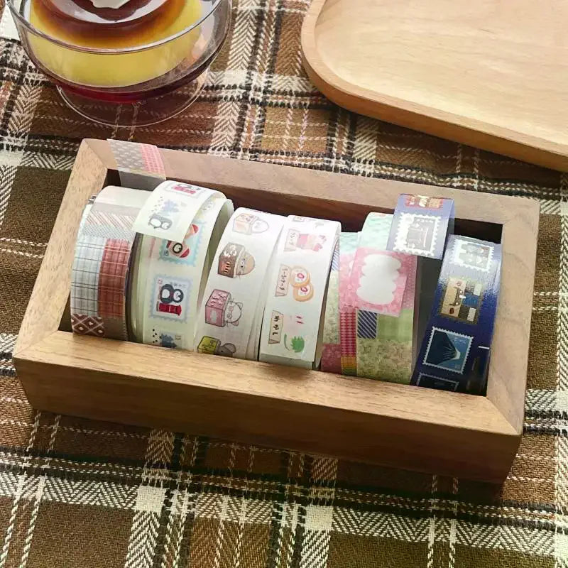 Japanese Style Cartoon Washi Tape Sticke INS Aesthetic Paper Tape DIY Handbook Scrapbooking Planner Aesthetic Masking Tape Oasis Select