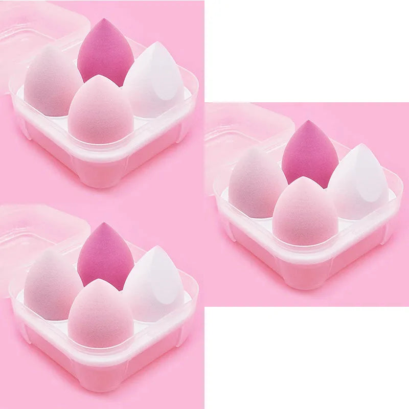 4/8/12/16pcs Makeup Sponge Blender Beauty Egg Cosmetic Puff Foundation Sponges Powder Puffs Women Make Up Accessories Oasis Select 12pcs pink boxes