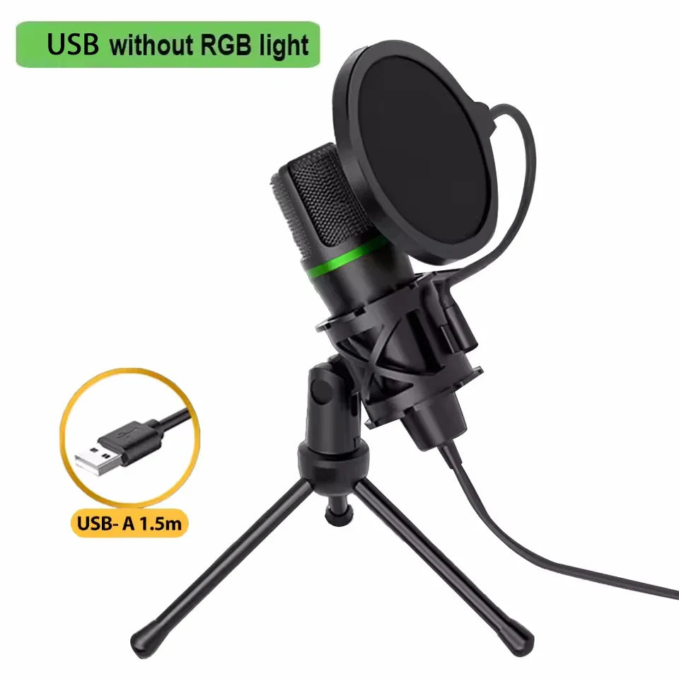 AyeBeau USB Condenser Microphone – RGB Gaming, Streaming & Podcast