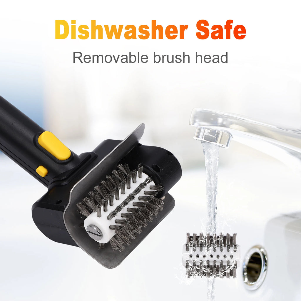 Electric Grill Brush 1100RPM Cordless BBQ Grill Cleaner Stainless Steel Bristles for Gas Charcoal Ceramic Cast Iron Grills Oasis Select