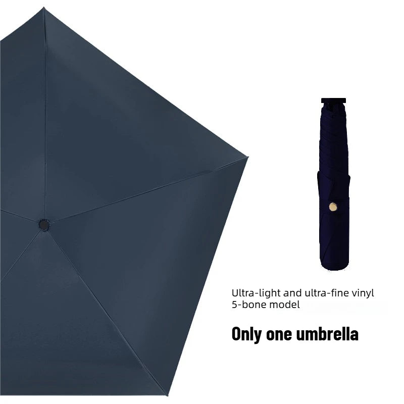 1pcs Ultra-Light Ultra-Fine Carbon Fiber Umbrella Black Sunscreen for Sun and Rain 3-Fold Compact and Portable Lead Umbrella Oasis Select 5 vinyl navy blue Aluminum 6K
