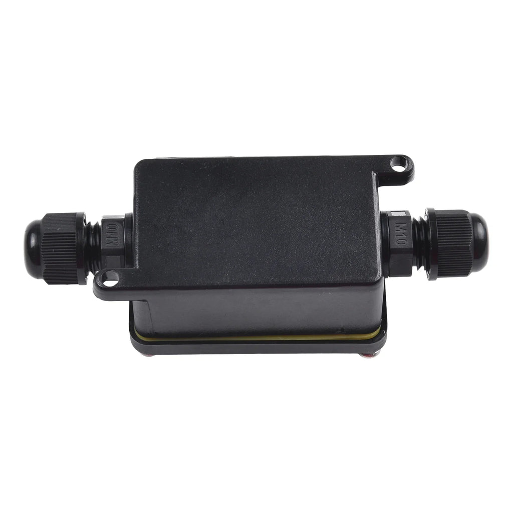 IP66 Waterproof 2-Port Outdoor Junction Box 240V Black Outdoor Junction Box Oasis Select