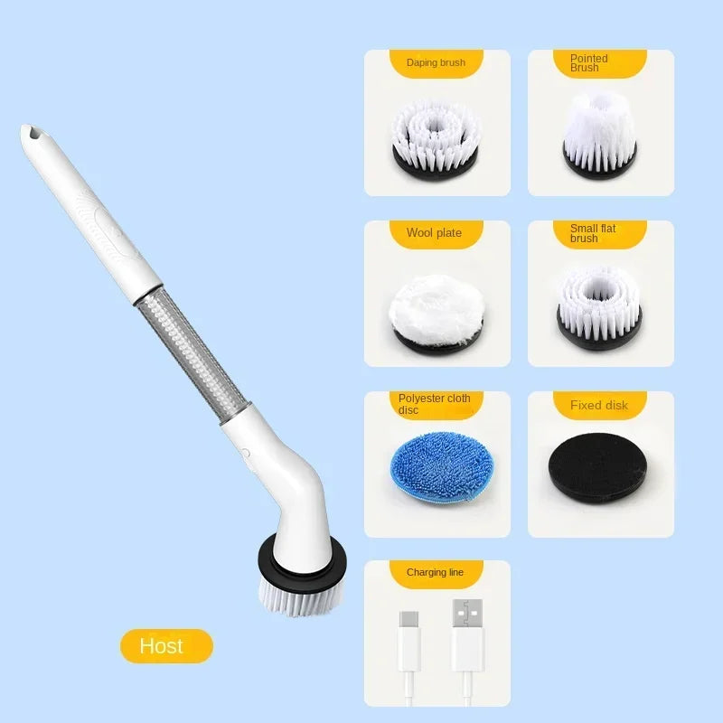 New Style Electric Cleaning Brush 5 in 1 Electric Multi-functional Home USB Automatic Cleaning Brush for Kitchen & Bathroom Oasis Select