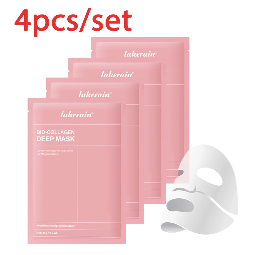 Bio-Collagen Deep Face Mask Shrink Pores Deep Hydrating Overnight Mask Moisturizing Refreshing Brightening Face Skin Care Oasis Select 4pcs