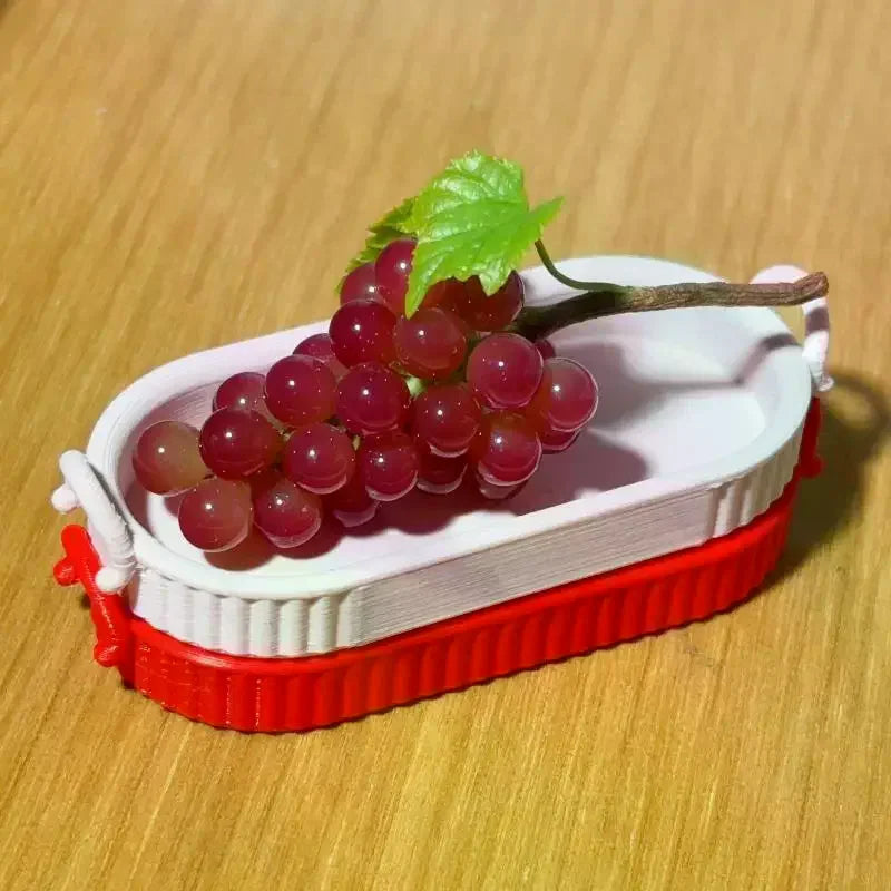 Dollhouse Miniature Kitchen Accessory, Single Piece Simulative Elliptical Plate Food Scene Oasis Select