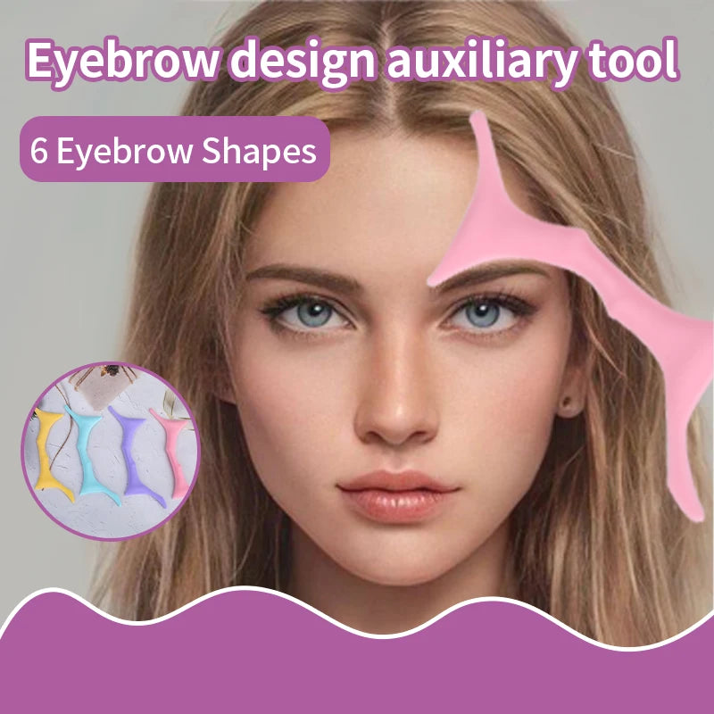 Silicone Eyebrow Stencil Kit – 6 Reusable Brow Templates