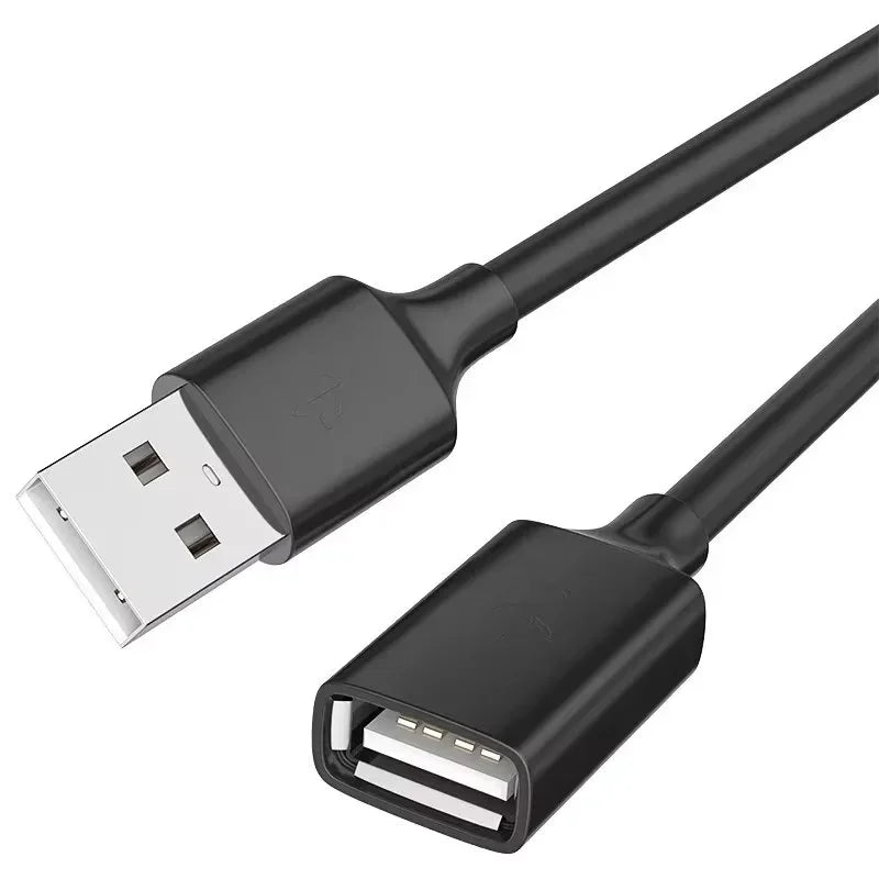 USB Extension Cable USB 2.0 Extension Cable Male To Female Data Cable Suitable for PC TV USB Mobile Hard Disk Cable Oasis Select black 2m