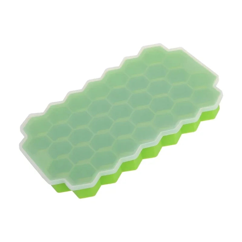 Ice Cube Tray Silicone Mould 37 Cellular Silicone Ice Cubes Hexagonal Molds DIY Kitchen Honeycomb Ice Cubes Molds Oasis Select Green-cover