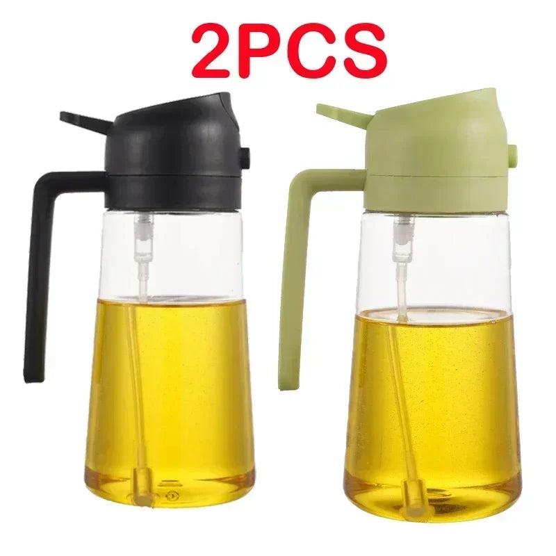 Olive Spray Dispenser Oil Dispenser Bottle for One Kitchen Oil Spray Oil Polisher Bottle Kitchen Storage for Camping Bbq Baking Oasis Select 2PCS-Green Black