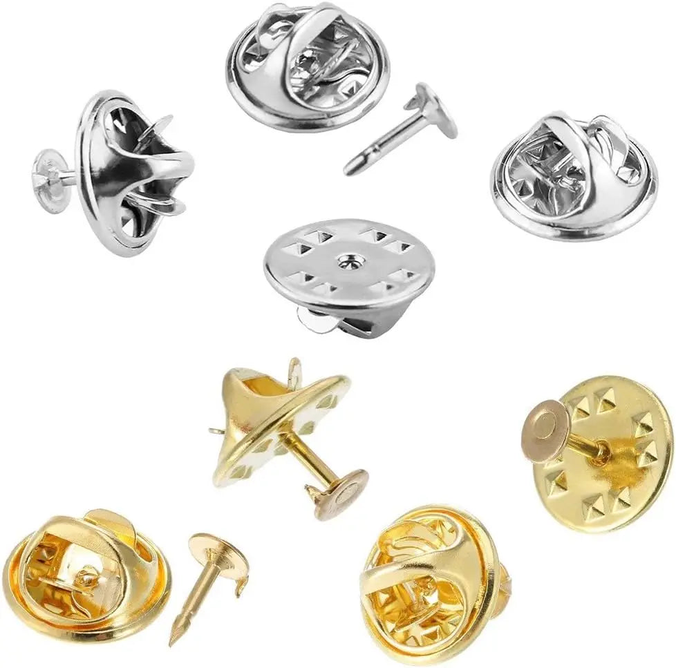 200Pcs Butterfly Clutch with Blank Pins Backs Tie Tacks Replacement for DIY Craft& Badge Jewelry Making -Locking Pin Backs Oasis Select
