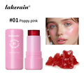 Original Cooling Water Jelly Blush Stick Blush Tinted Cosmetics Tint Stick Watercolor Multi-Use Matte Blush Makeup For Women Oasis Select 01 Poppy pink