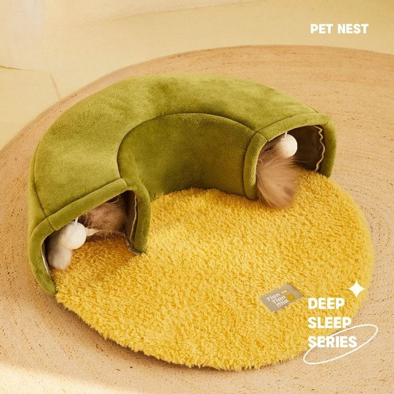 New Winter Warm Cat Bed, Dog Sleeping Bed, Plush Cat Princess Style, Dopamine Little Nest, Teddy Bed, Cute and Versatile Oasis Select