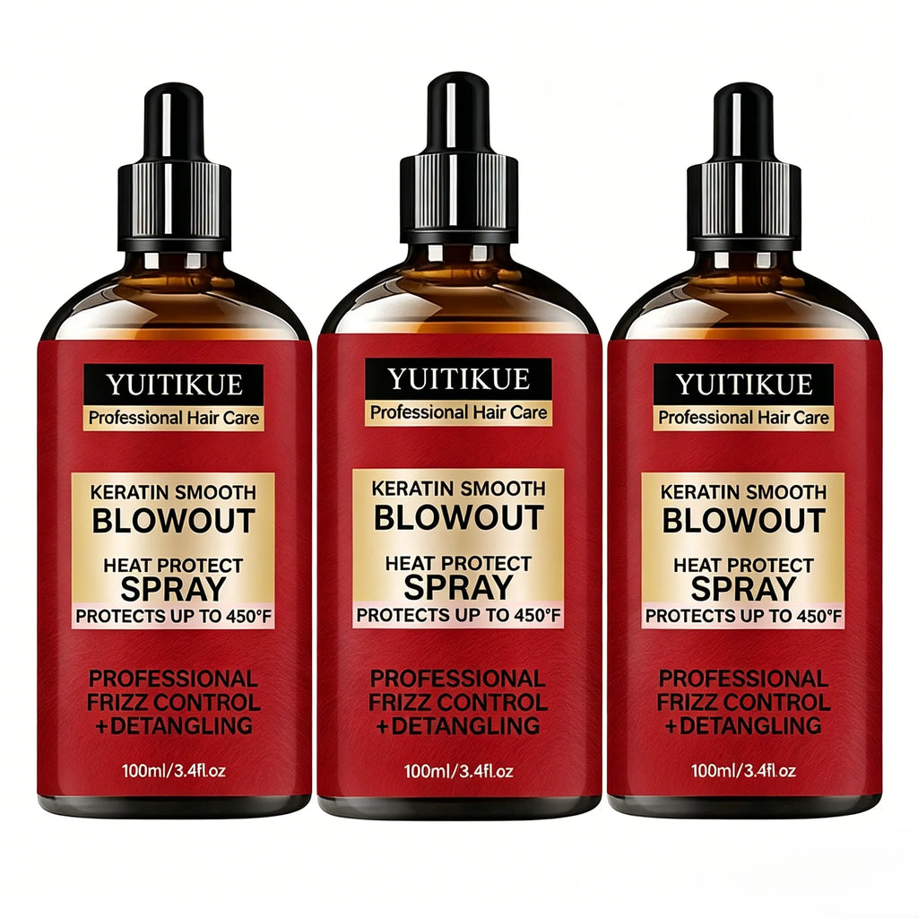 Keratin Heat Protect Spray 450°F – Frizz Control & Detangling