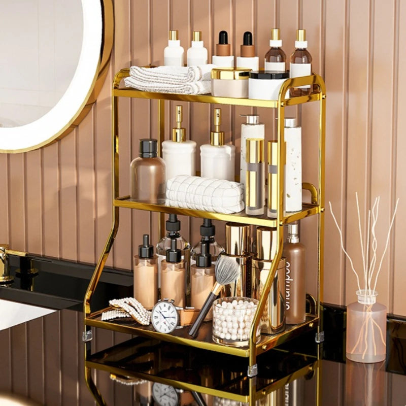 Desktop Shelf Dresser Cosmetics Storage Rack Bathroom Perfume Finishing Rack Ornament Jewelry Rack Oasis Select