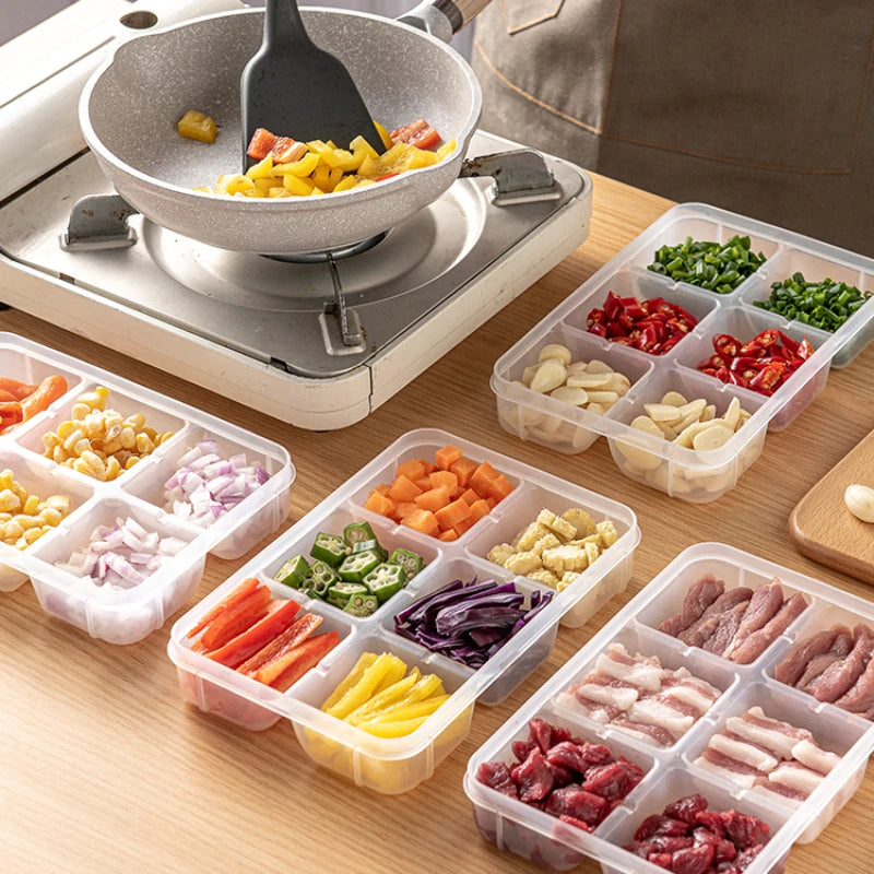 Refrigerator frozen meat division box Freezer room division storage box Prepared food box fresh-keeping box Oasis Select