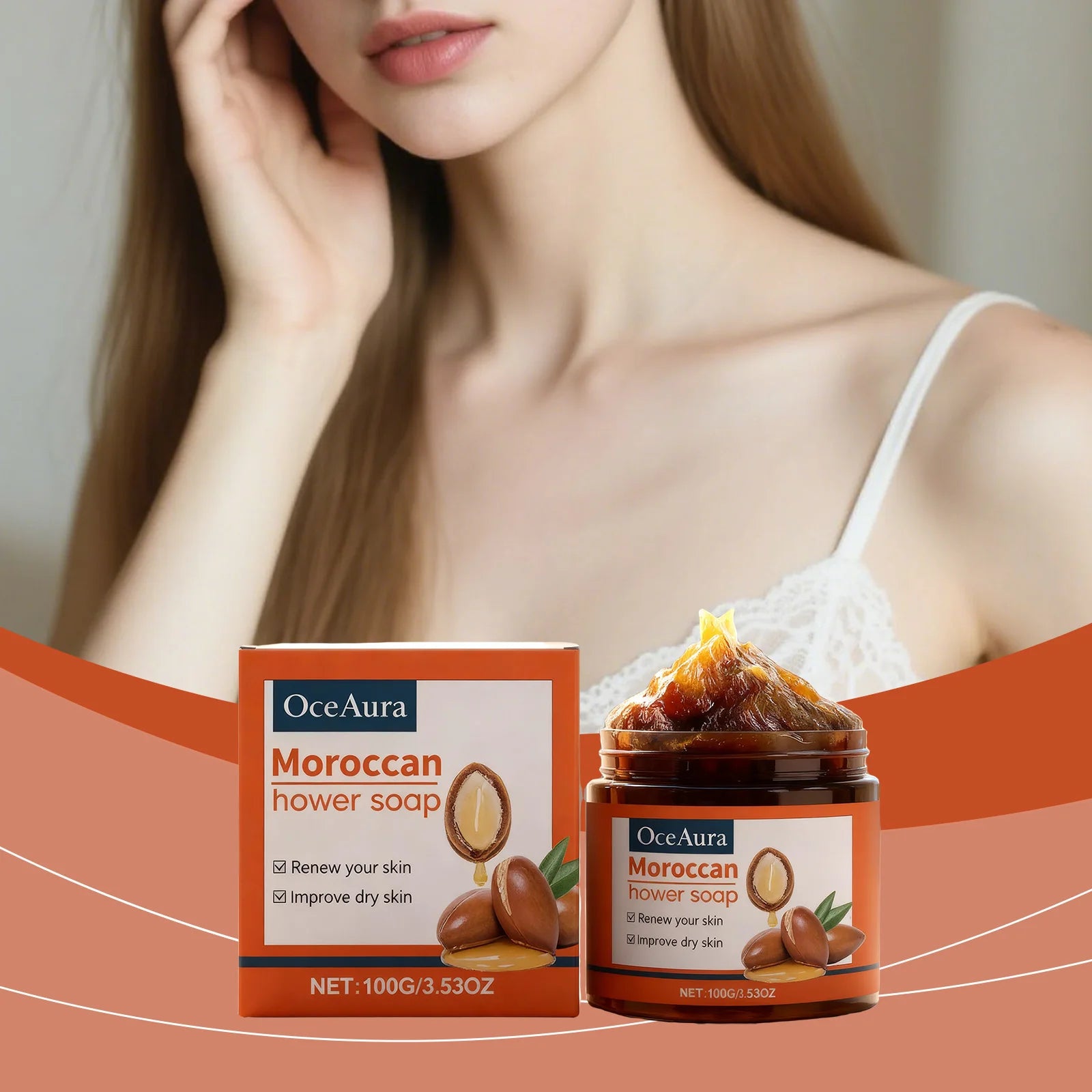 OceAura Moroccan Body Soap Cream – Hydrating Daily Cleanser