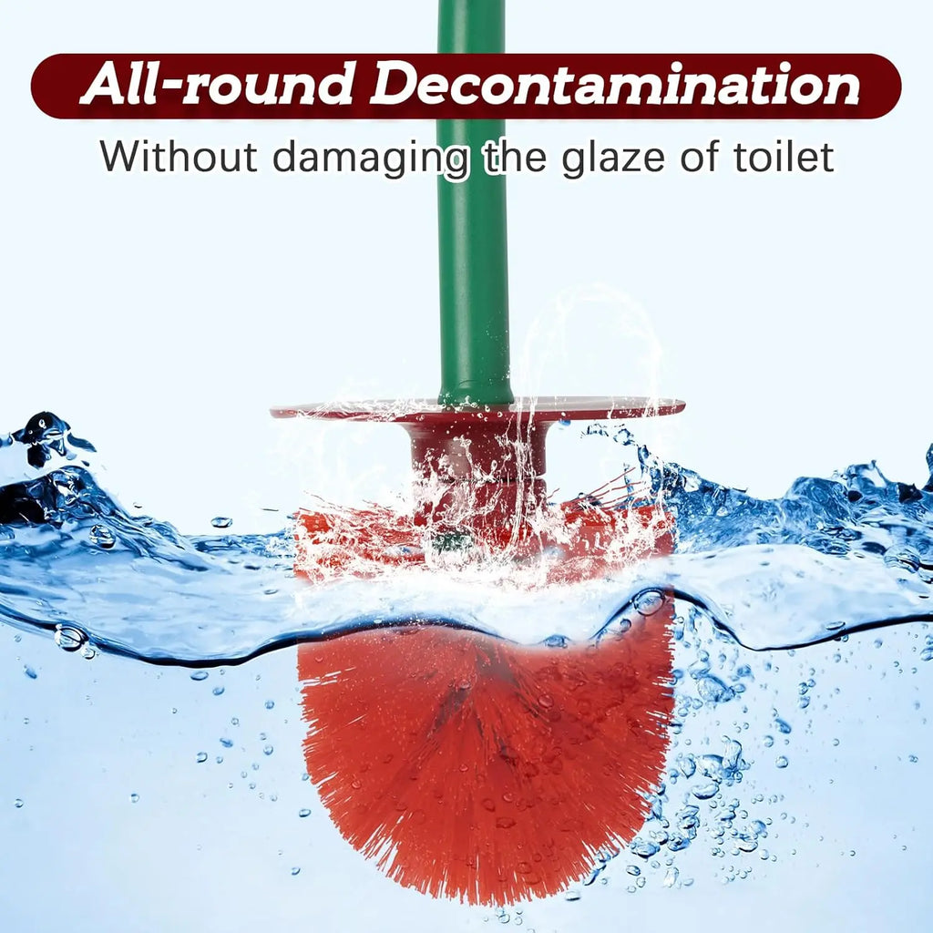 3 Colors Cherry-Shaped Toilet Brush Set – Free-Standing Long Handle Cleaner with Holder for Bathroom | Cute & Functional Oasis Select