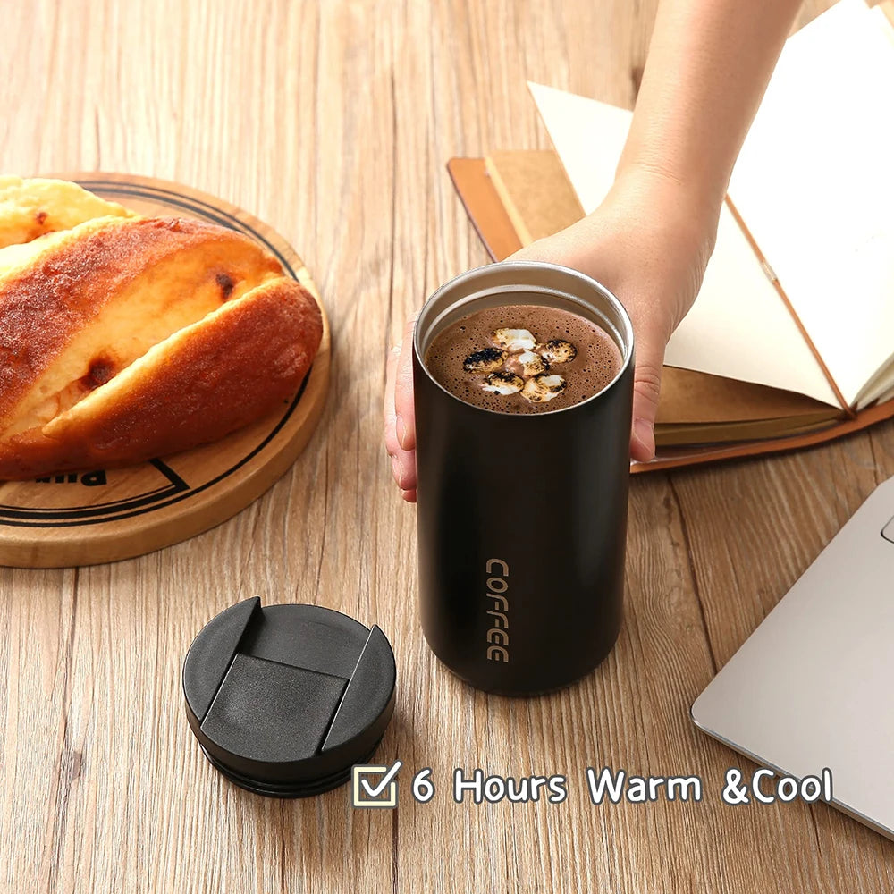 400ML Stainless Steel Coffee Thermos Bottle Thermal Mug Leakproof Car Vacuum Flasks Coffee Cup Travel Portable Insulated Bottles Oasis Select