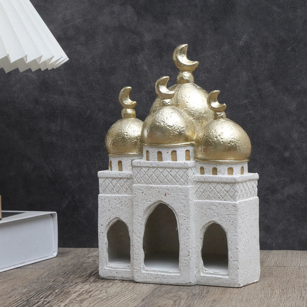 Middle Eastern Castle Moon Tower Resin Statue | Home Decor