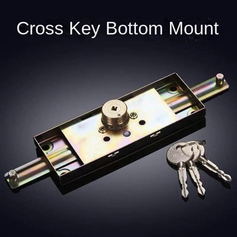 New Alloy Roller Shutter Door Lock Middle Bottom Hardware Roll Gate Lock with Key Cross Shaped Anti-theft Locks Garage Oasis Select Style 4
