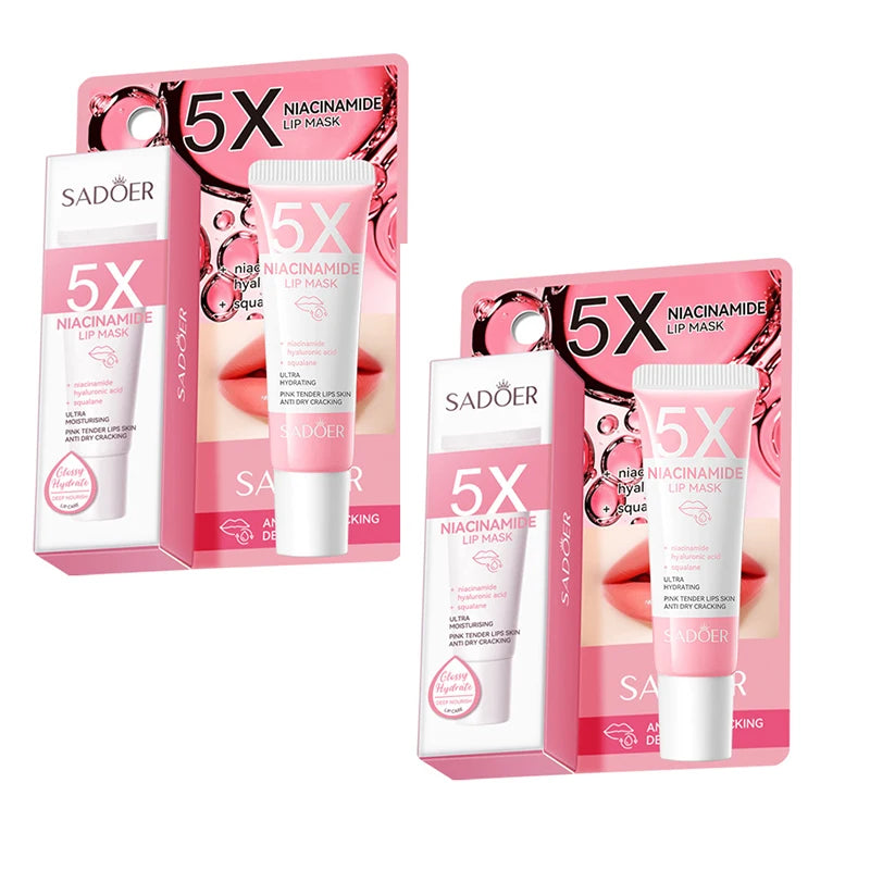 5X Niacinamide Plumping Lip Mask – Deep Hydration 10g Overnight Lip Mask Oasis Select 2 pcs 10g