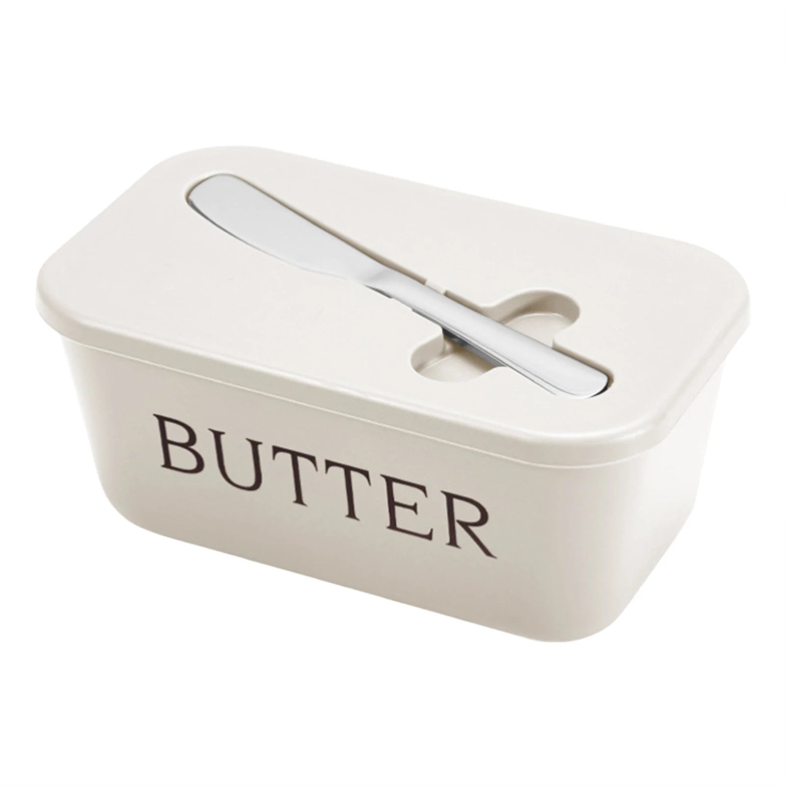 Butter Dish with Lid & Cutter – Airtight Fridge Storage Box