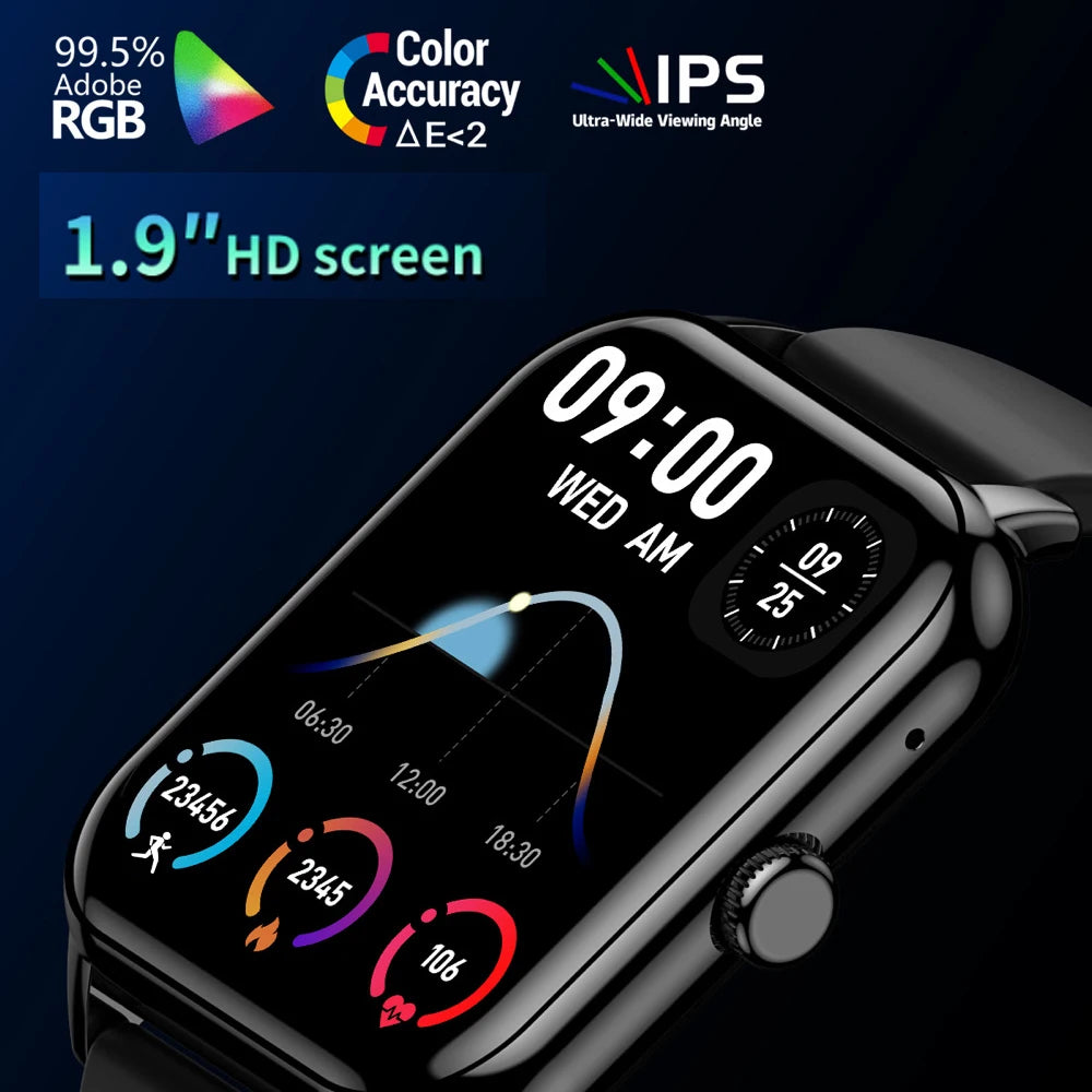 1.9 Inch Watches Blue Tooth Call Smartwatch Al Intelligent Voice Smart Watch Sports Fitness Heart Rate Music Lady Bedside Lamp Oasis Select