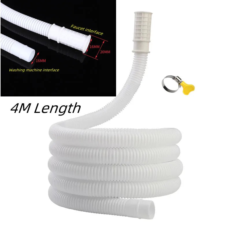 1-4M Washing Machine Draining Hose Plastic Tube Pipe Extension Drainpipe for Air Conditioner Kitchen Faucet Accessories Oasis Select 4M