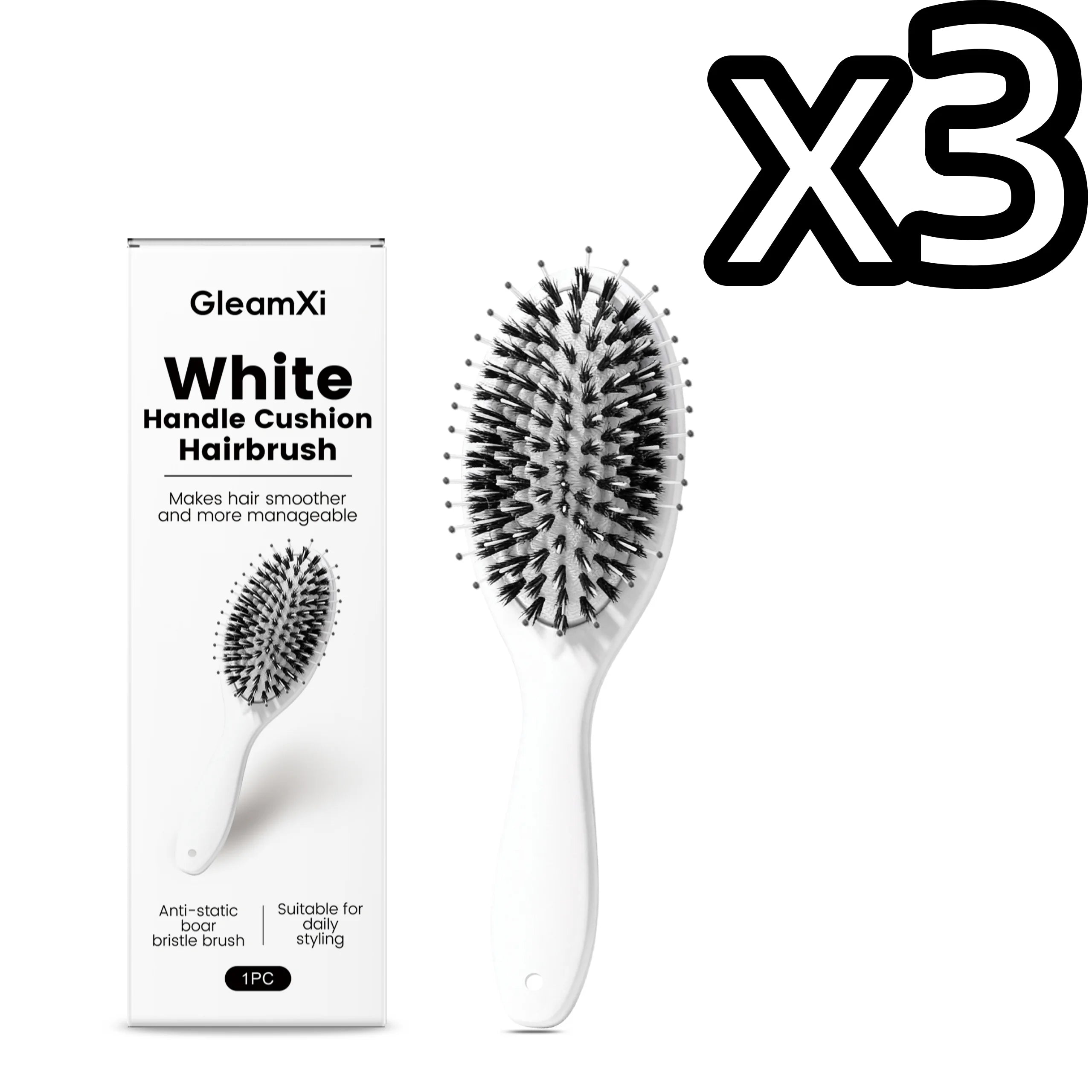 Volumizing Air Cushion Comb Anti Static Smoothe Hair Frizz Add Fluffy Massage Scalp Relaxing Head Fatigue Home Salon Hair Brush Oasis Select 1pc Boxed X 3PCS